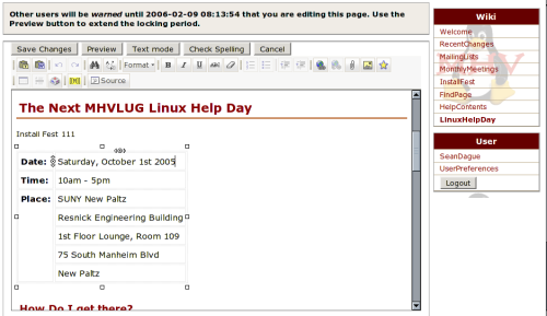 MoinMoin GUI Editor