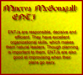 Myers-Briggs ENTJ result