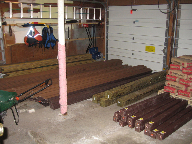 Deck assembly in progress