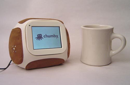 Chumby device in a coffee cup