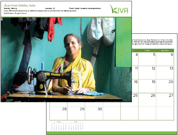 Kiva microfinance calendar