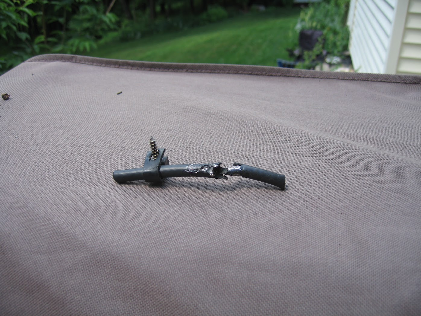 Lightning-damaged cable