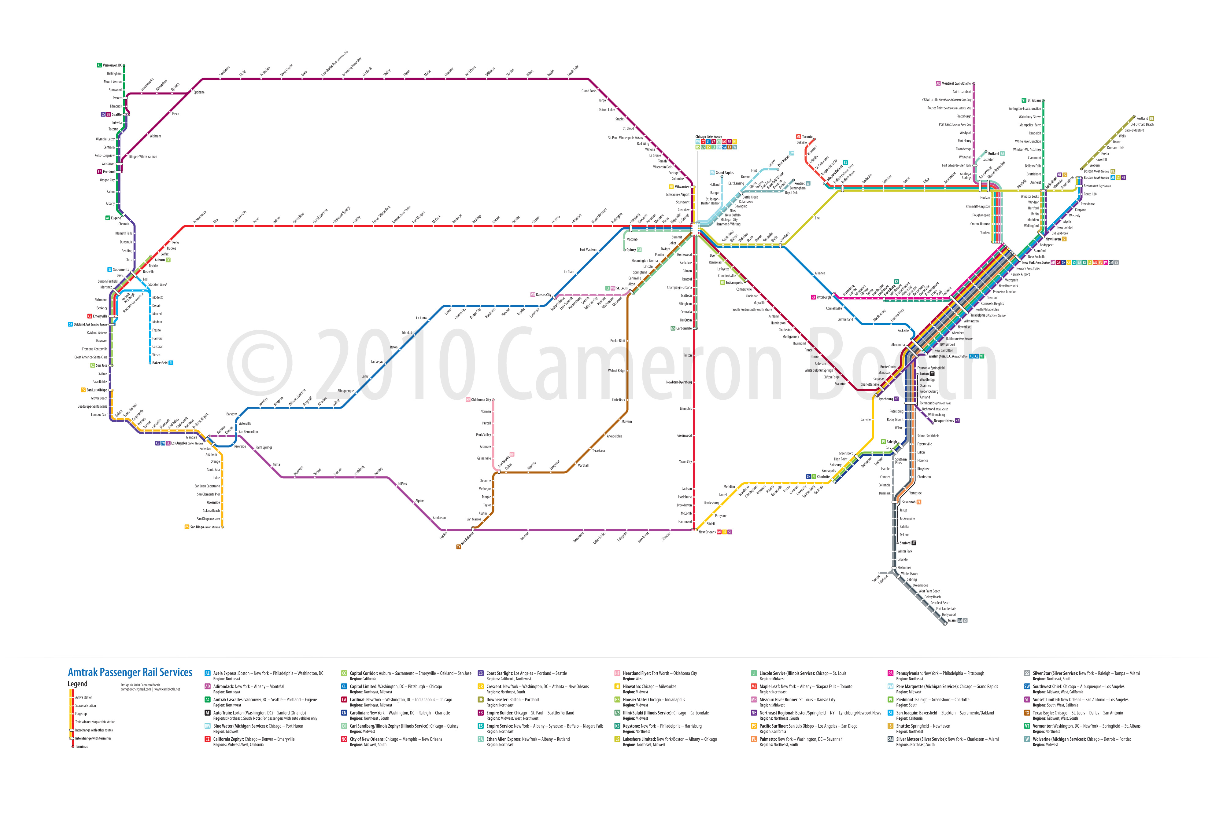 amatrak as a series of tubes