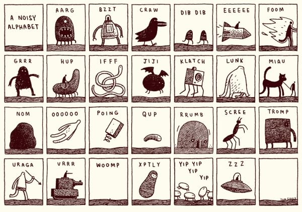 A is for AARG — Tom Gauld noisy alphabet