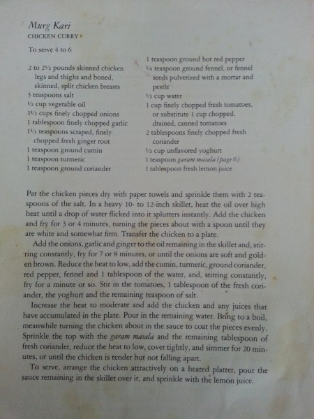 Chicken Curry Recipe