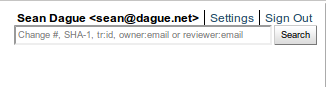 Gerrit search bar