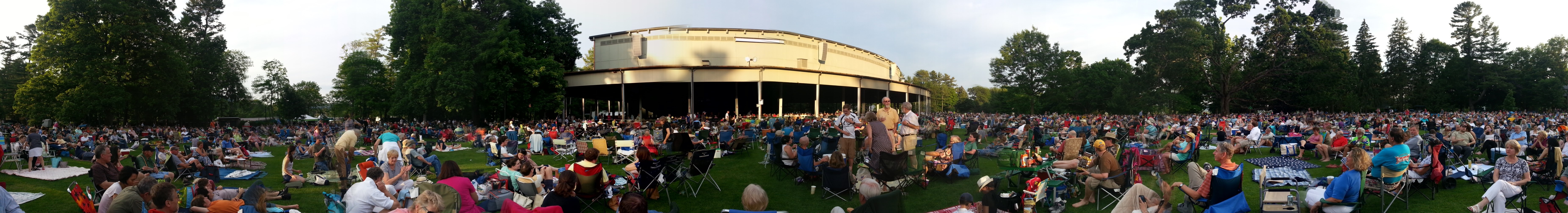 Panorama of the Tanglewood lawn, June 2014