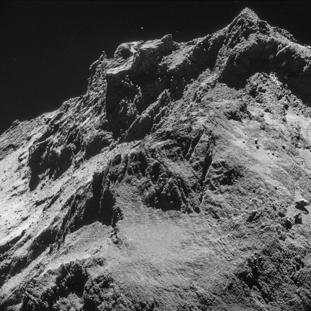Comet 67P surface from 10km, Rosetta NavCam