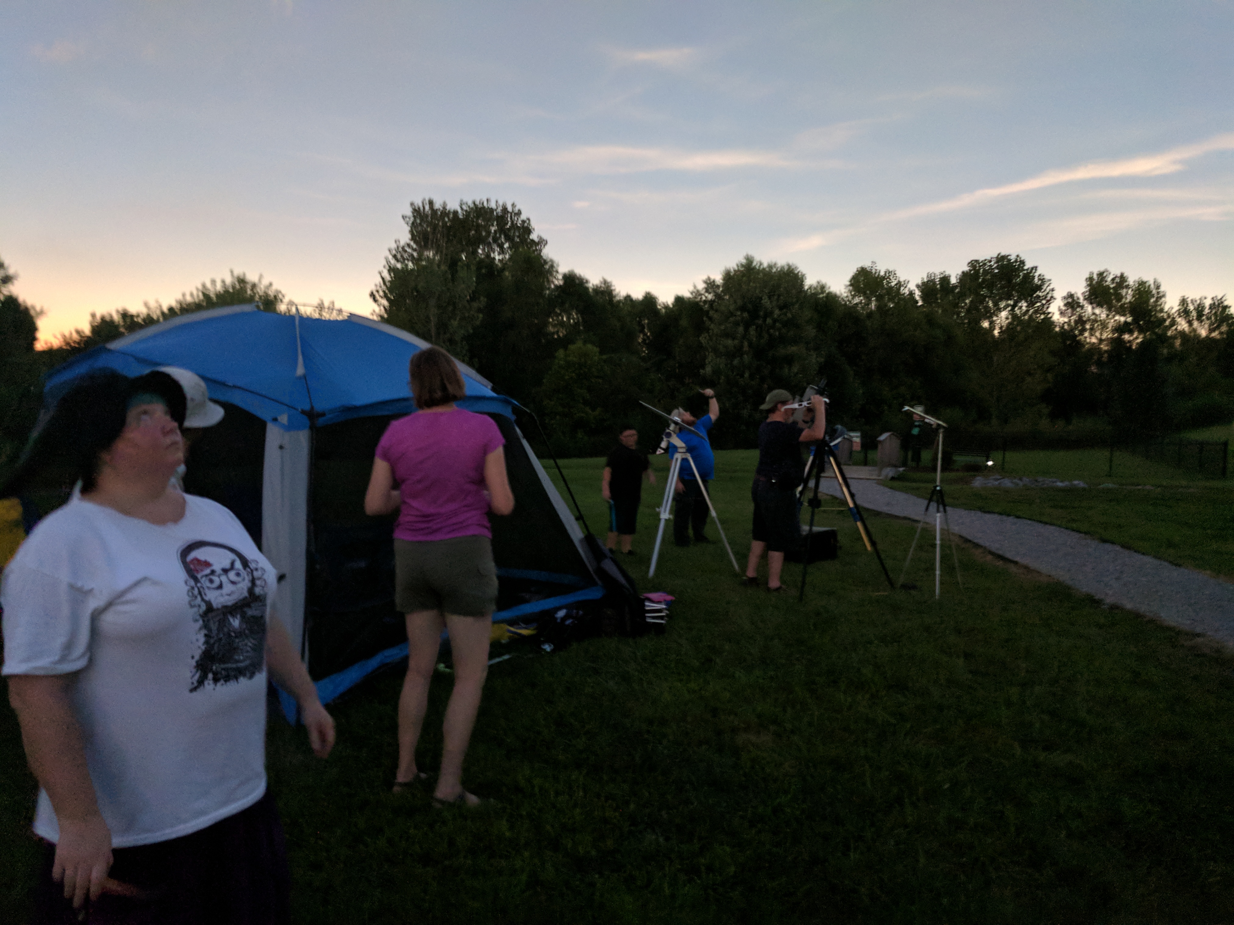 During totality