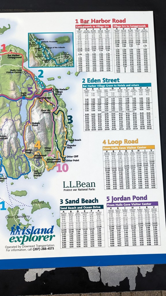 Bus map and time table